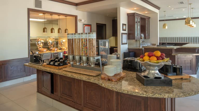 Breakfast Area with Selection of Hot and Cold Foods
