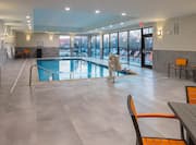 Indoor Pool with Seating Area  