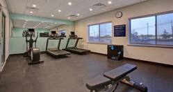 fitness center with workout machines
