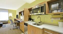 Fully Equipped Kitchen with sink and microwve