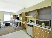Accessible Fully-Equipped Kitchen with microwave and fridge