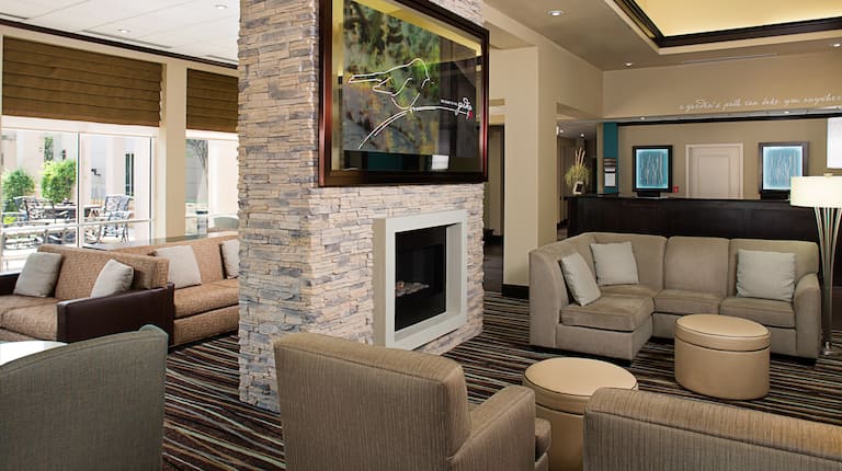Sitting Area with Fireplace