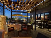 Houlihans Outdoor Seating Area at NIght