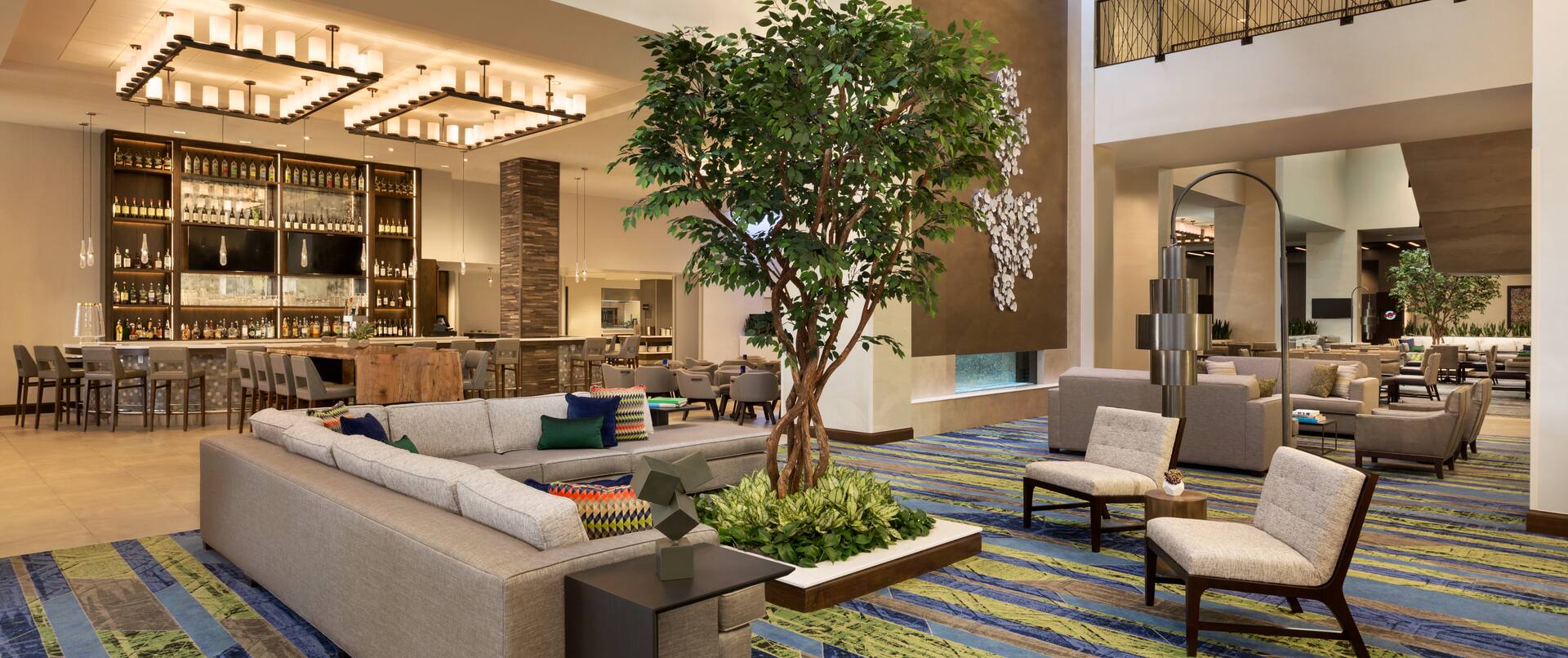 Atrium Seating Area with a Tree