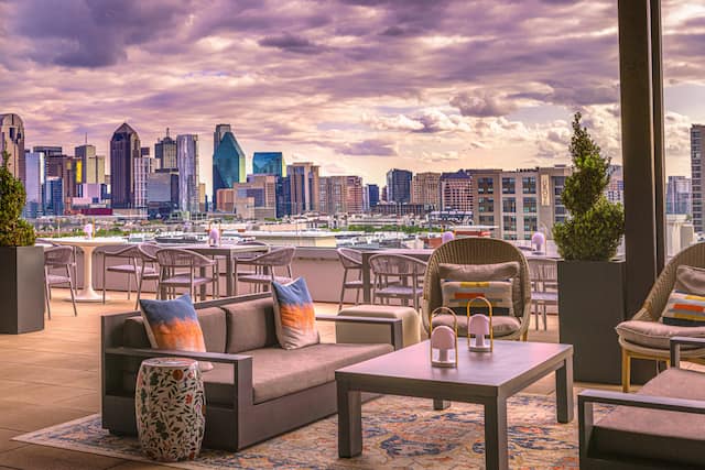 upside restaurant outdoor patio seating area