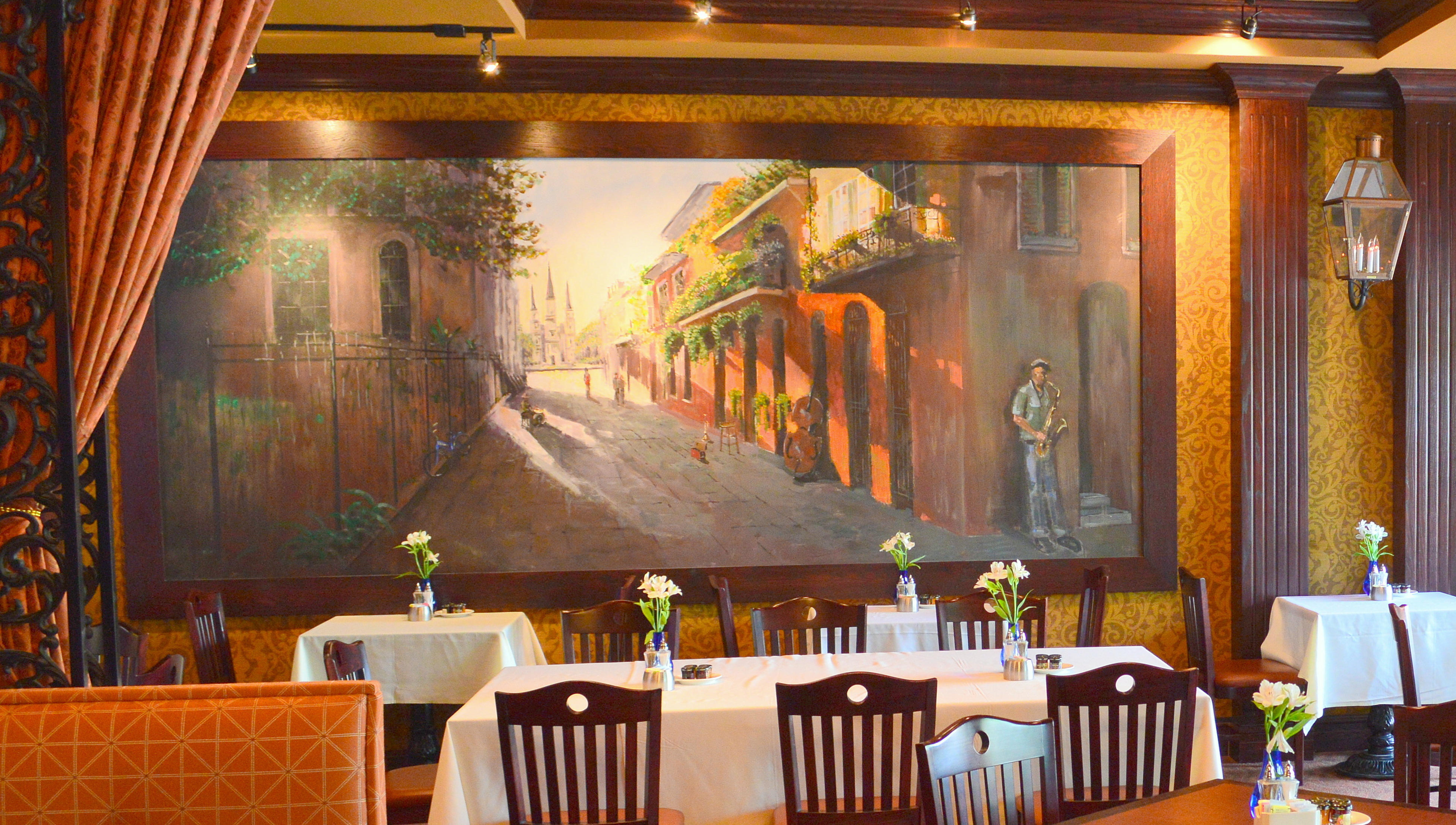Restaurant Dining Table with Art