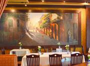 Restaurant Dining Table with Art
