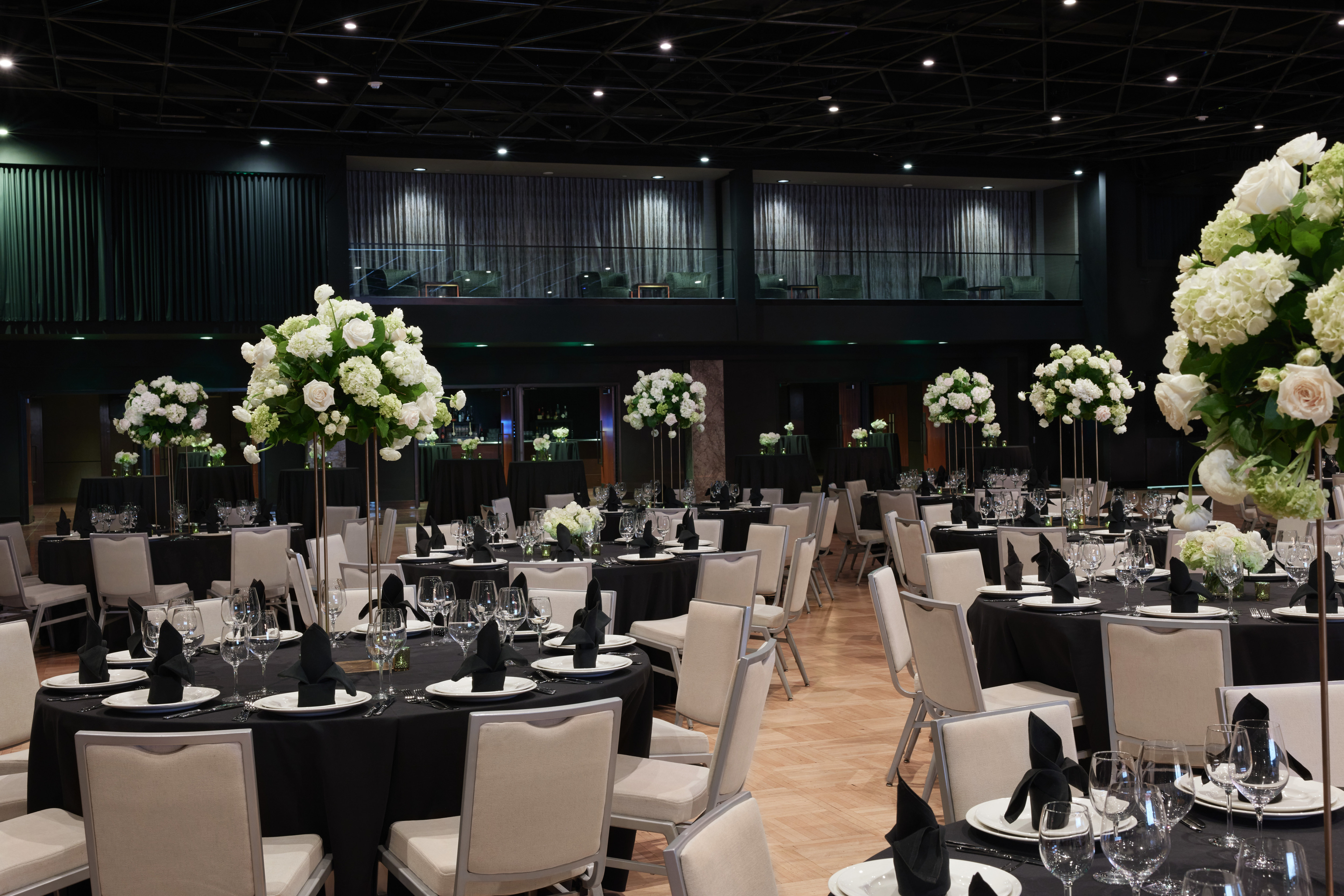 Ballroom Setup with Round Tables for a Special Event
