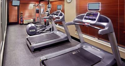  Fitness Center TV, Weight Balls, and Cardio Equipment
