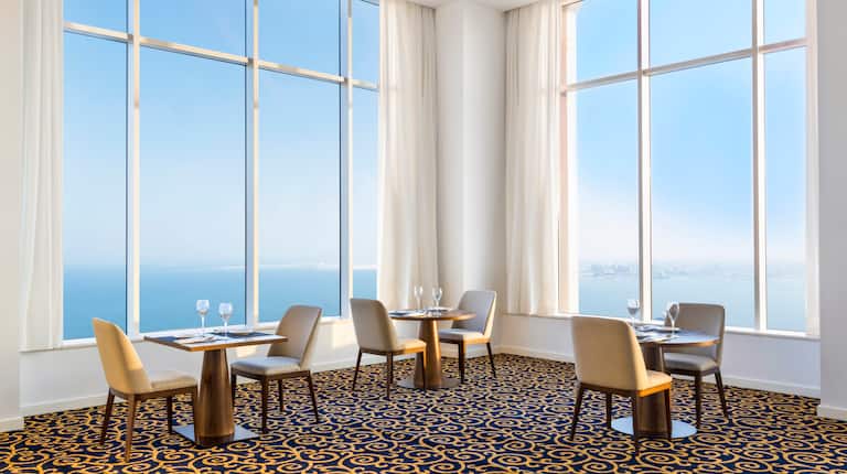 Events Room with Large Windows Offering Sea View