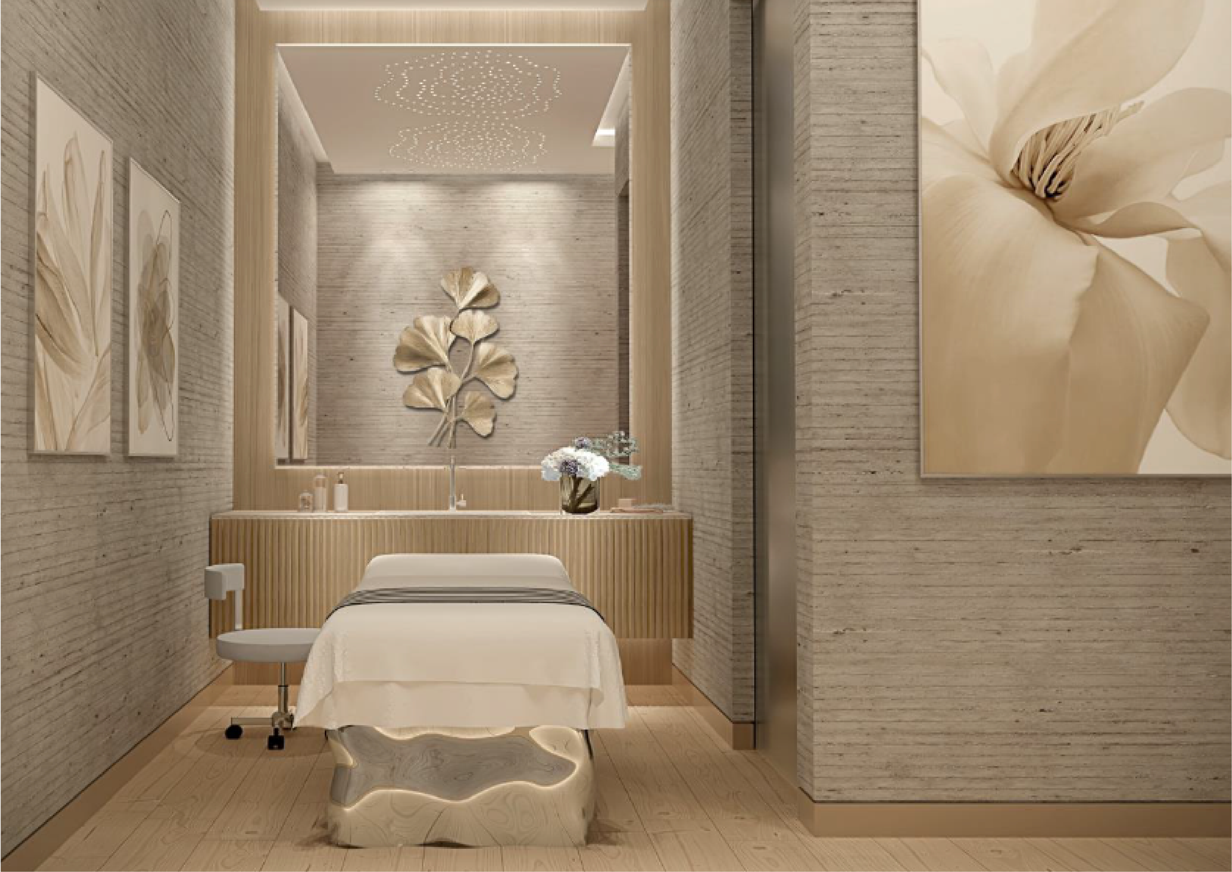 Spa Treatment Room with bed