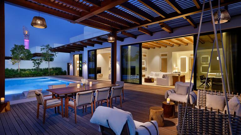 View of Suite Outdoor Area with Private Dining and Swimming Pool