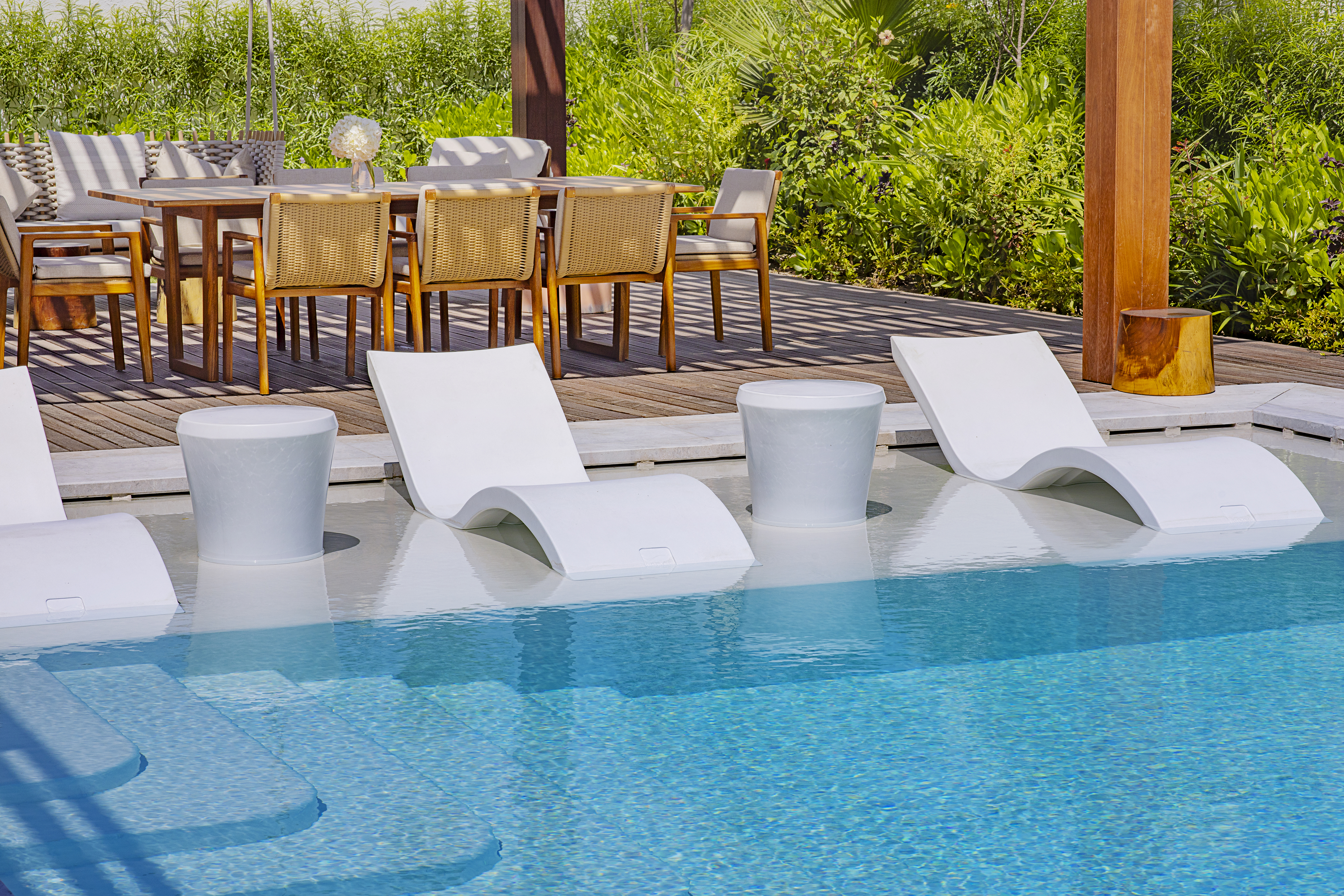 Suite - Private Outdoor Pool Area with Seats