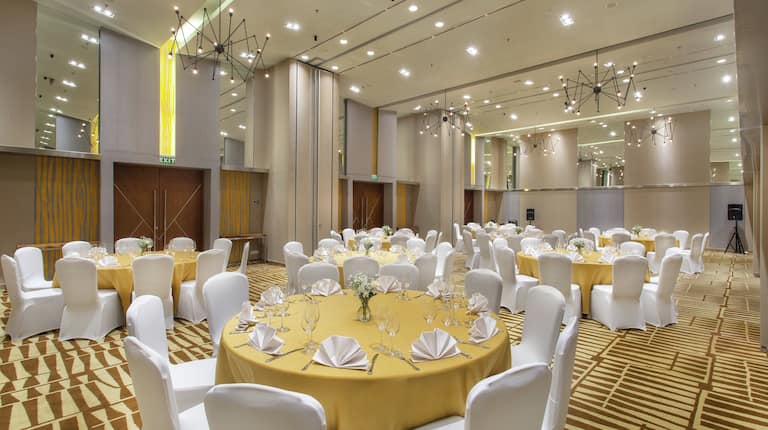 Ballroom with Banquet Tables