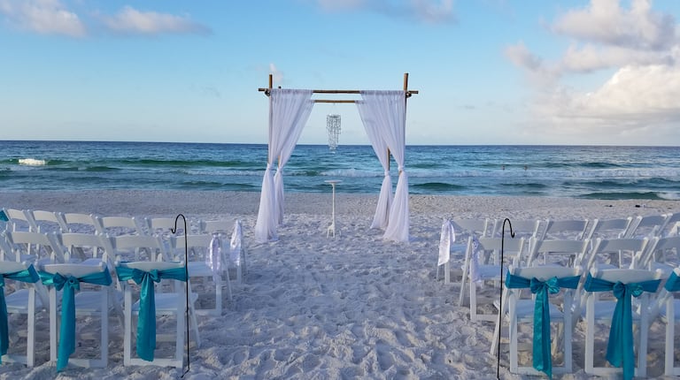 Beach Wedding Ceremony Set Up