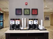 24 hour hot beverage station with coffee selections
