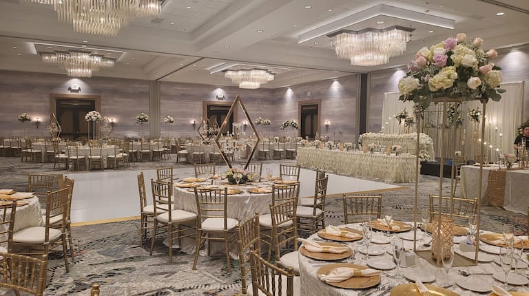 Grand Ballroom set for wedding