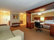 Two Queen Studio Suite with Two Queen Beds, Lounge Area, and Work Desk