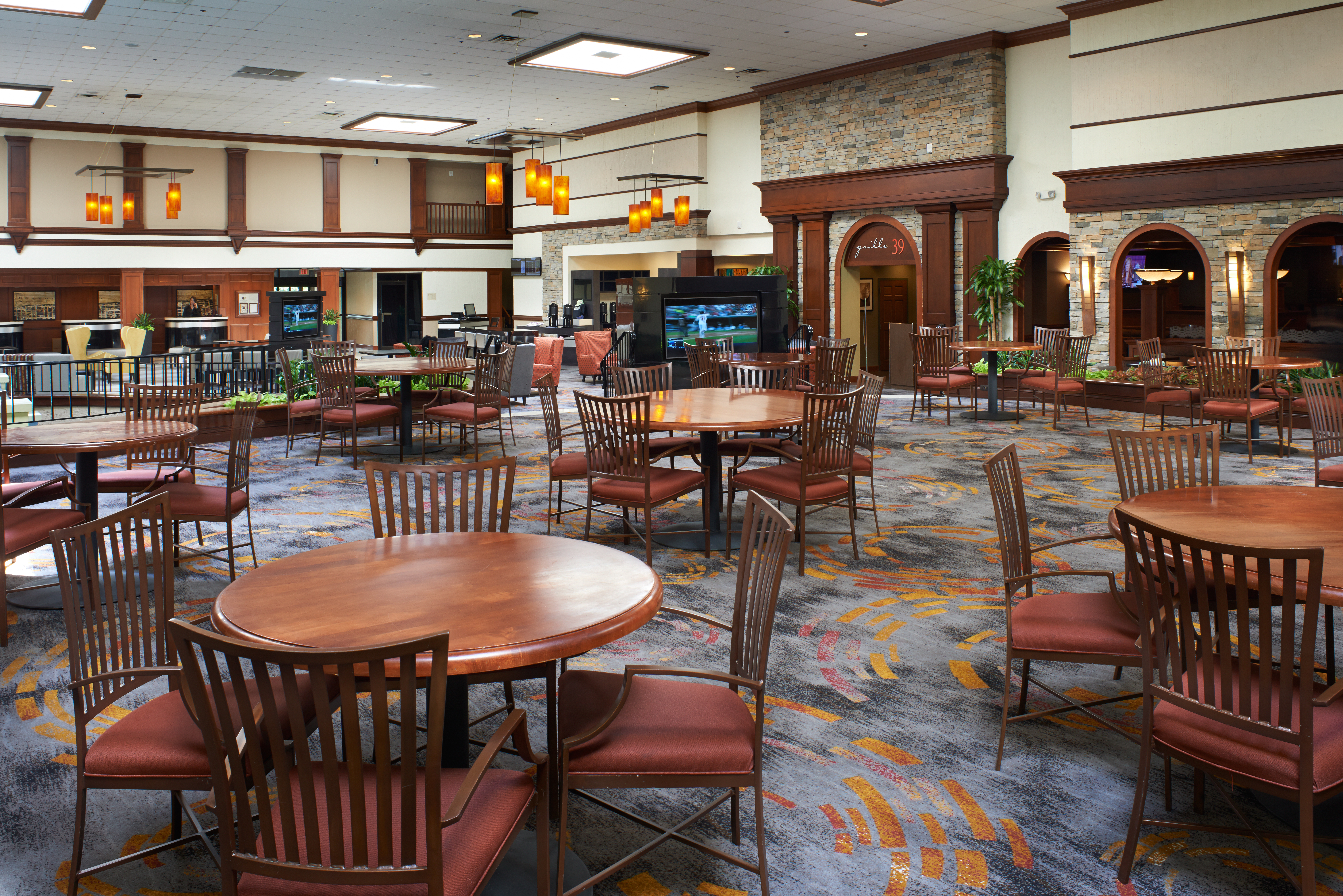 Round Tables in Lobby  
