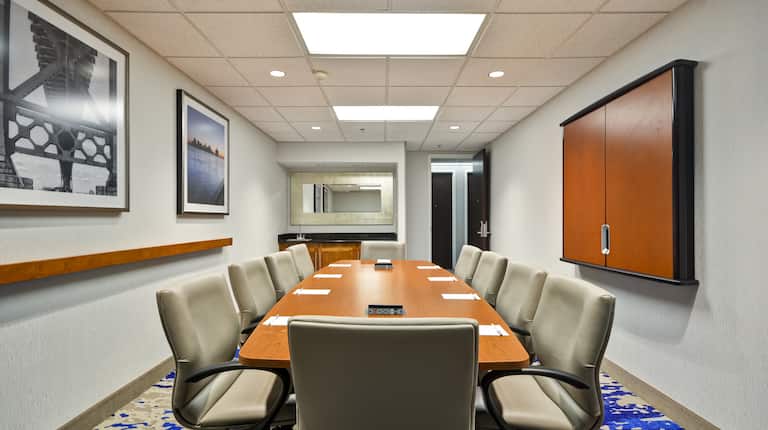 Boardroom with Meeting Table and Office Chairs