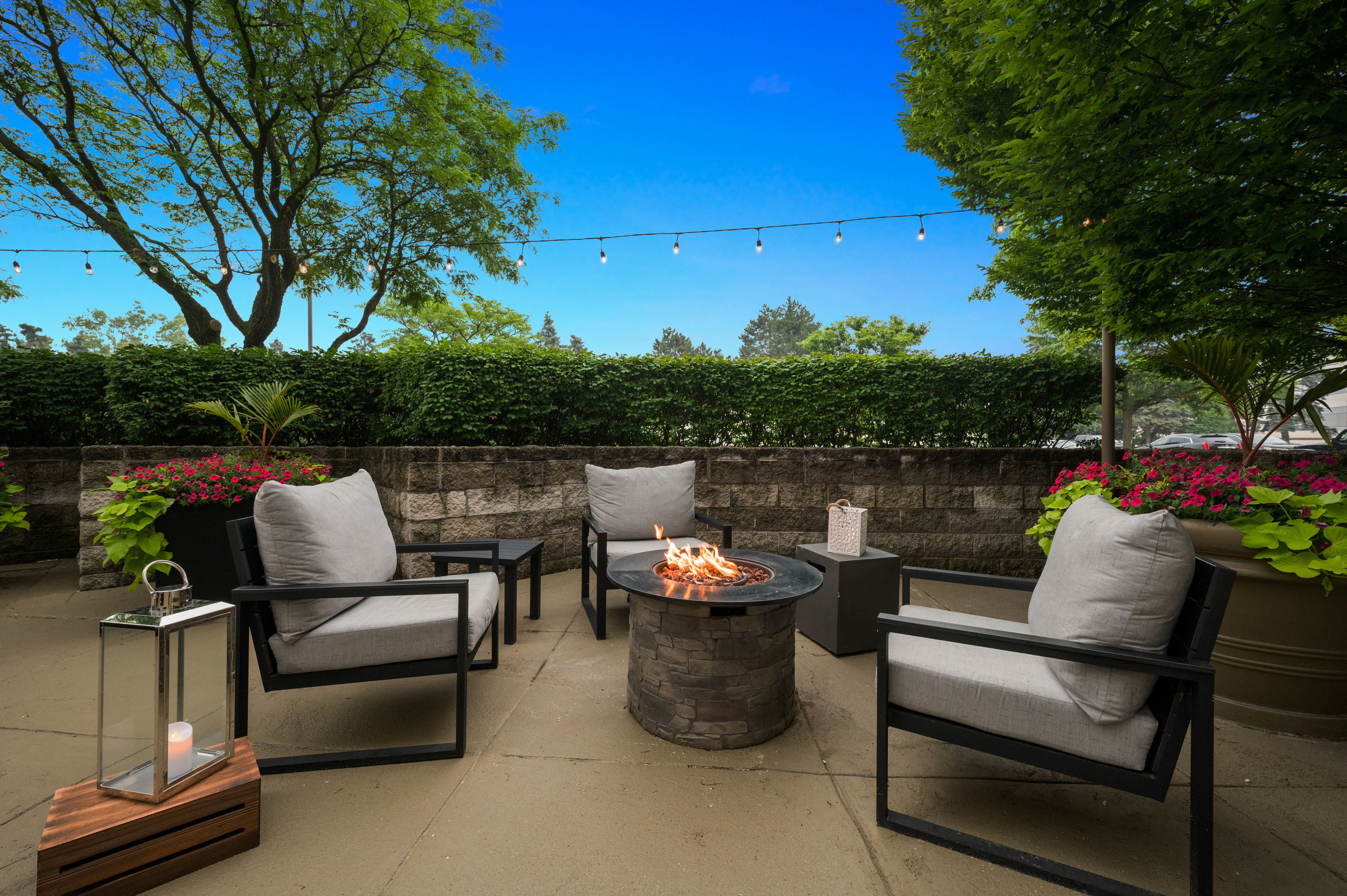 outdoor patio with fire pit