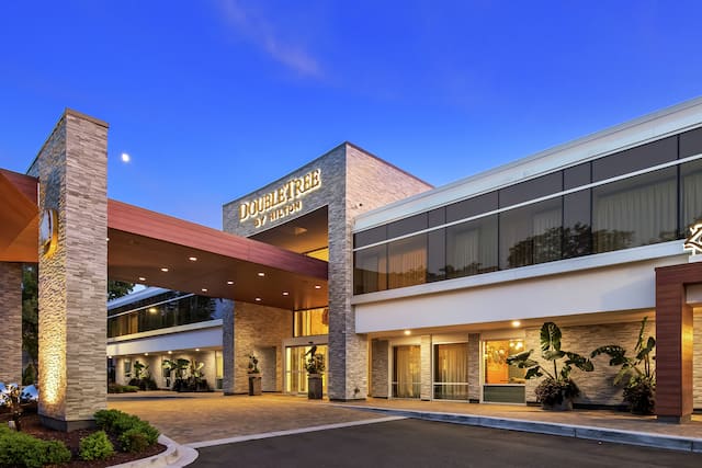 DoubleTree Hotel Exterior in the Evening