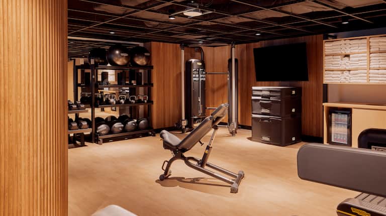 Fitness Center with Equipment and HDTV