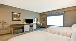 Two Queen Guestroom with HDTV and Work Desk