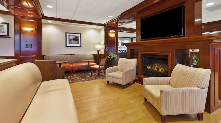 Lobby with Fireplace