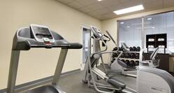 Fitness Center with Treadmill, Cross-Trainer and Dumbbell Rack