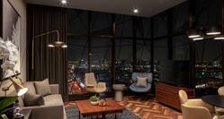 Panoramic Suite Living Room with City View