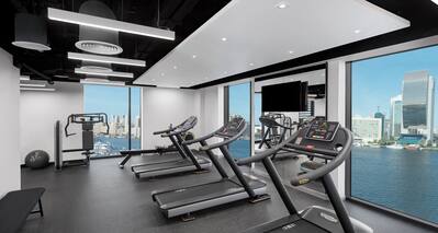 Fitness Center with Treadmills HDTV and River View