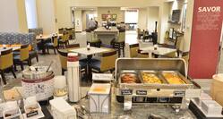 Hot Breakfast Items and Dining Area