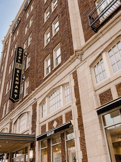 hotel upward exterior shot