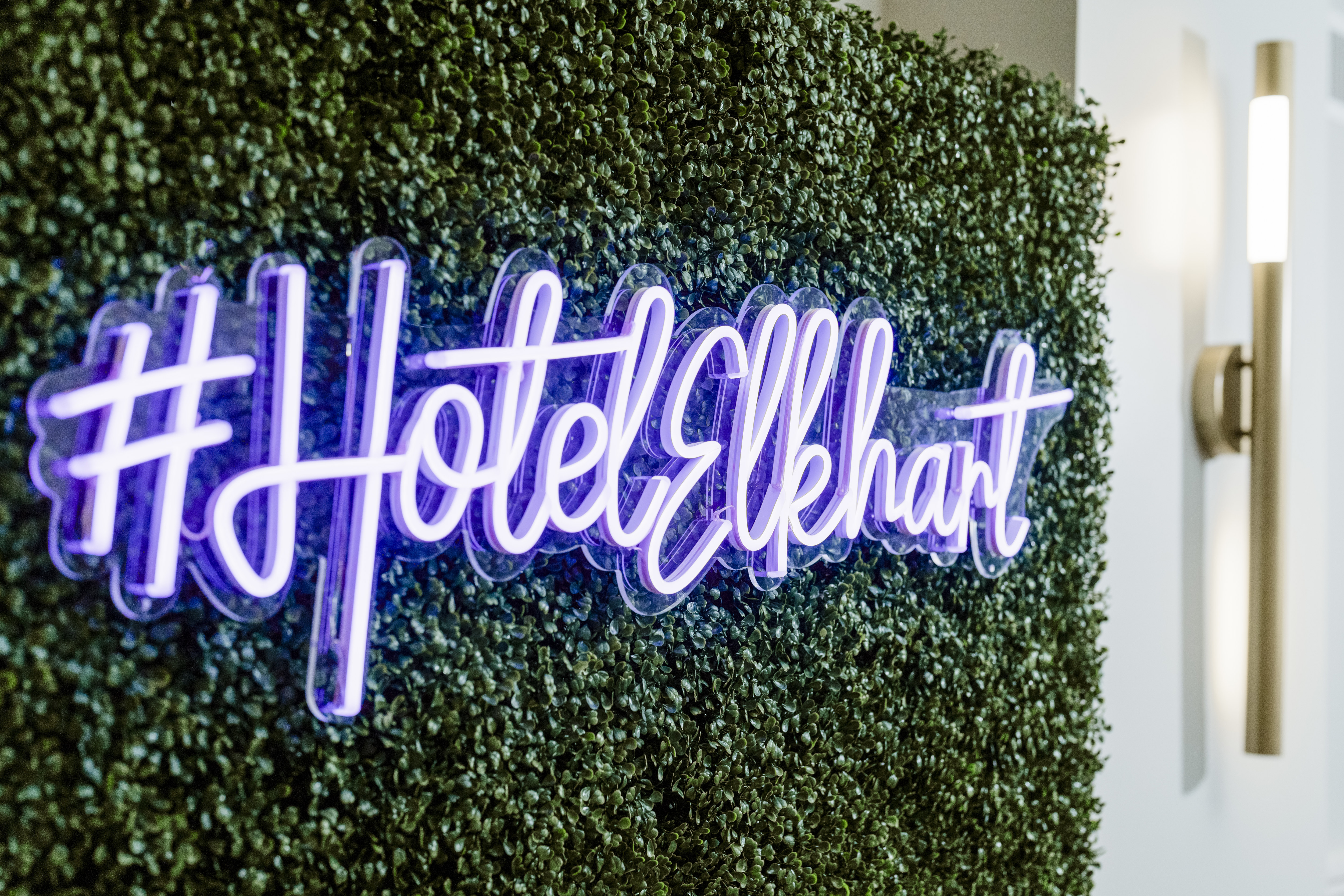 Hotel Elkhart Lobby Sign