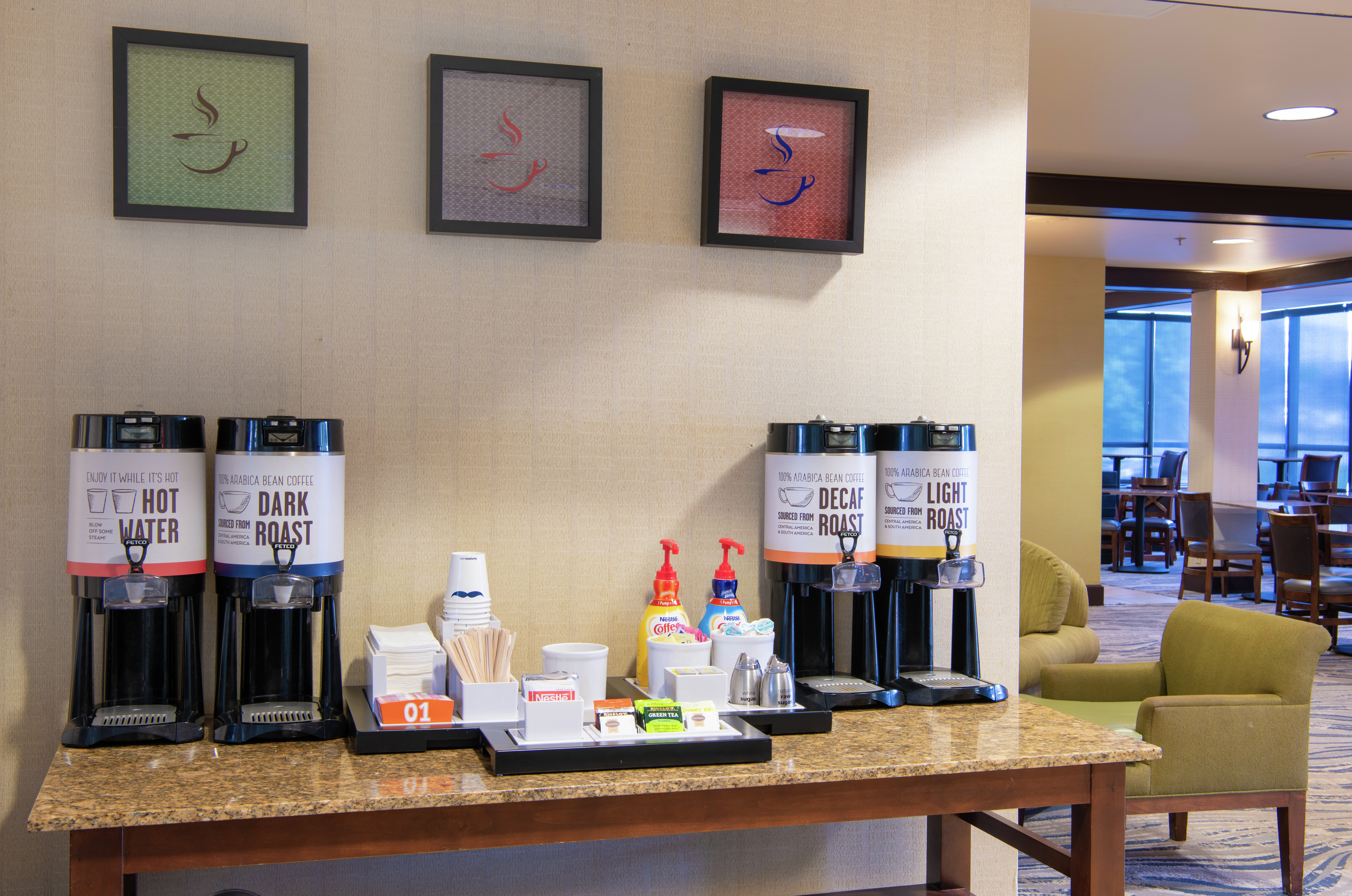 Coffee Station in Lobby