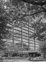 Exterior view of hotel building 