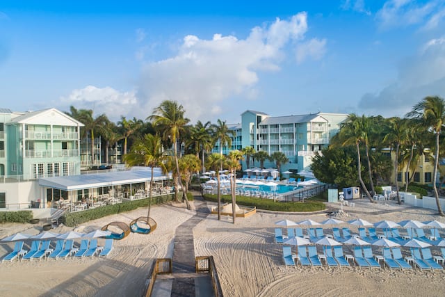 Aerial View of the Hotel Beach and Pool Area