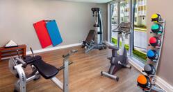 Fitness Center with Exercise Balls and Other Equipment