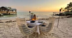 Table Setup for Dinner at the Beach