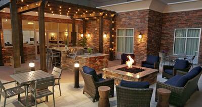 Outdoor Grilling and Fire Pit Area