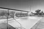 Pool at dusk with a serene ambiance