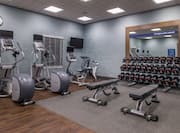 Fitness Room with Weights and Other Exercise Equipment