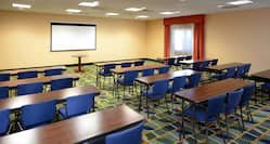 Meeting Room Classroom Setup with Projector Screen