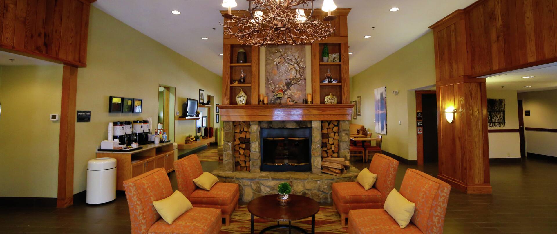 Lobby Seating And Fireplace 