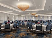 grand ballroom with round tables