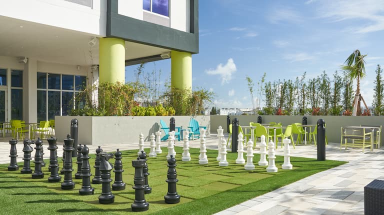 outdoor patio chess set