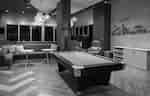 lobby seating area and pool table