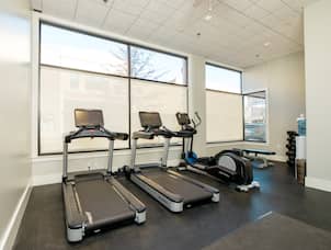 Fitness Center With Treadmills And Fitness Equipment