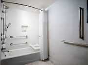 bathroom with accessible tub